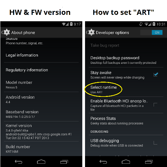 Tested firmware and hardware versions